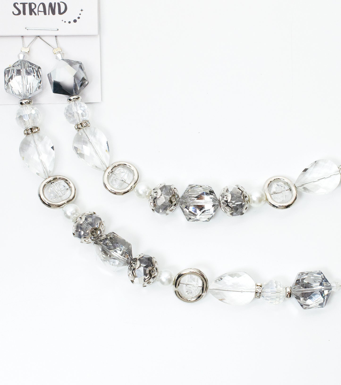 2 pcs Crystal Glass Beads Strand for Jewelry Making Craft Assorted Beading Kit