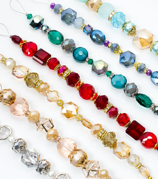 7 pcs Multicolors Glass Beads Strand for Jewelry Making Craft Assorted Beading Kit