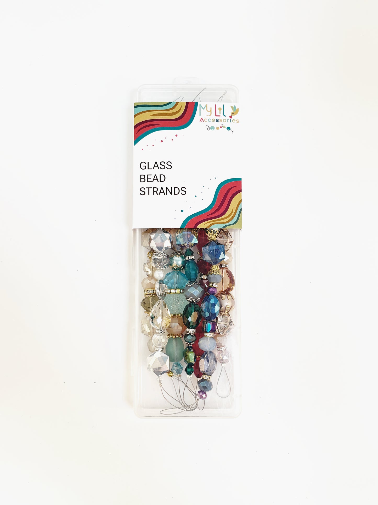 7 pcs Multicolors Glass Beads Strand for Jewelry Making Craft Assorted Beading Kit