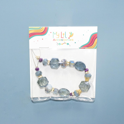 Blue Glass Beads Strand for Jewelry Making Craft Assorted Beading Kit