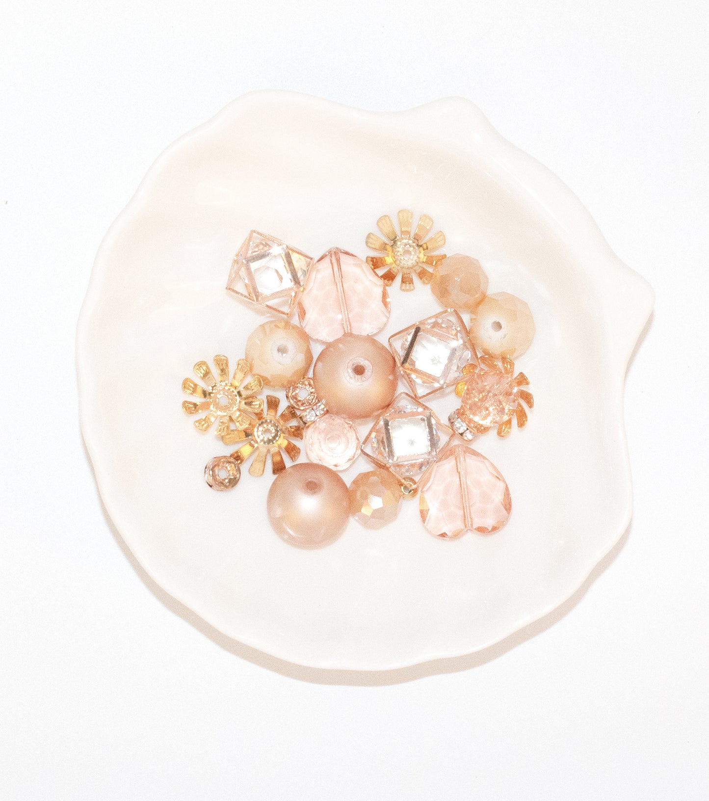 Coral Glass Beads Strand for Jewelry Making Craft Assorted Beading Kit