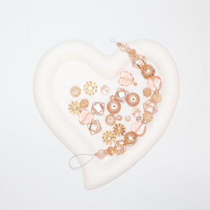 Coral Glass Beads Strand for Jewelry Making Craft Assorted Beading Kit