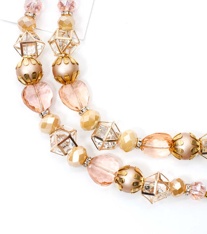 2 pcs Coral Glass Beads Strand for Jewelry Making Craft Assorted Beading Kit