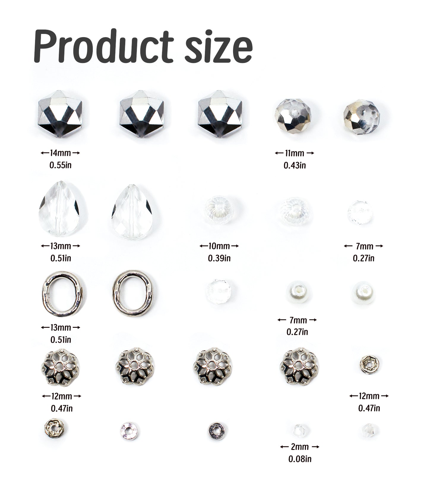 Crystal Glass Beads Strand for Jewelry Making Craft Assorted Beading Kit