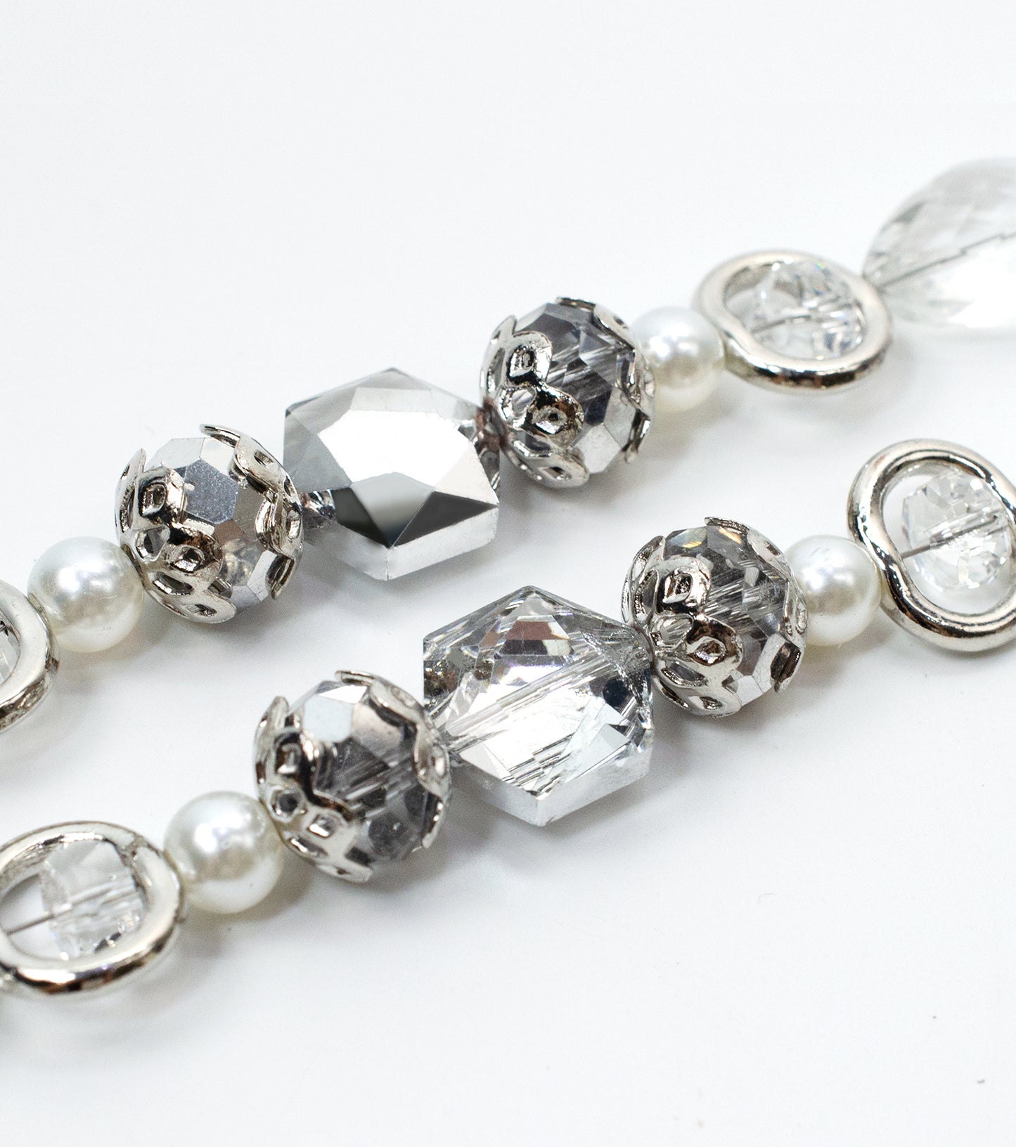 2 pcs Crystal Glass Beads Strand for Jewelry Making Craft Assorted Beading Kit