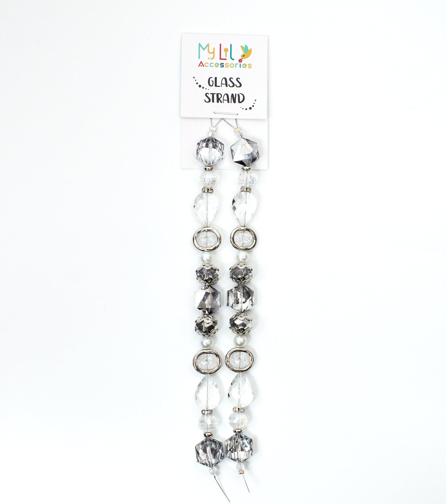 2 pcs Crystal Glass Beads Strand for Jewelry Making Craft Assorted Beading Kit