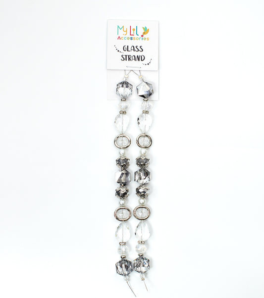 2 pcs Crystal Glass Beads Strand for Jewelry Making Craft Assorted Beading Kit