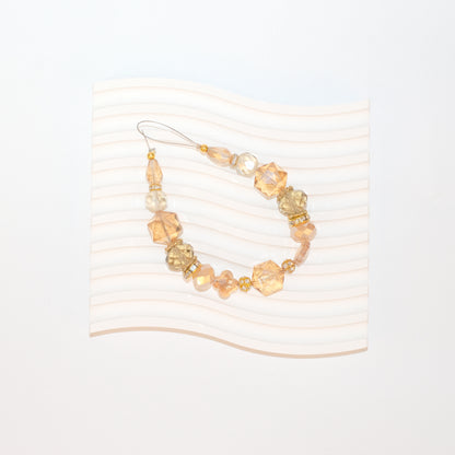 Tan Glass Beads Strand for Jewelry Making Craft Assorted Beading Kit