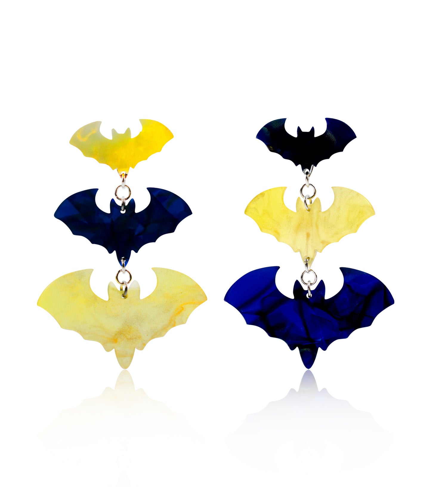 Bats Earrings Acrylic Resin Halloween Statement Jewelry for Women