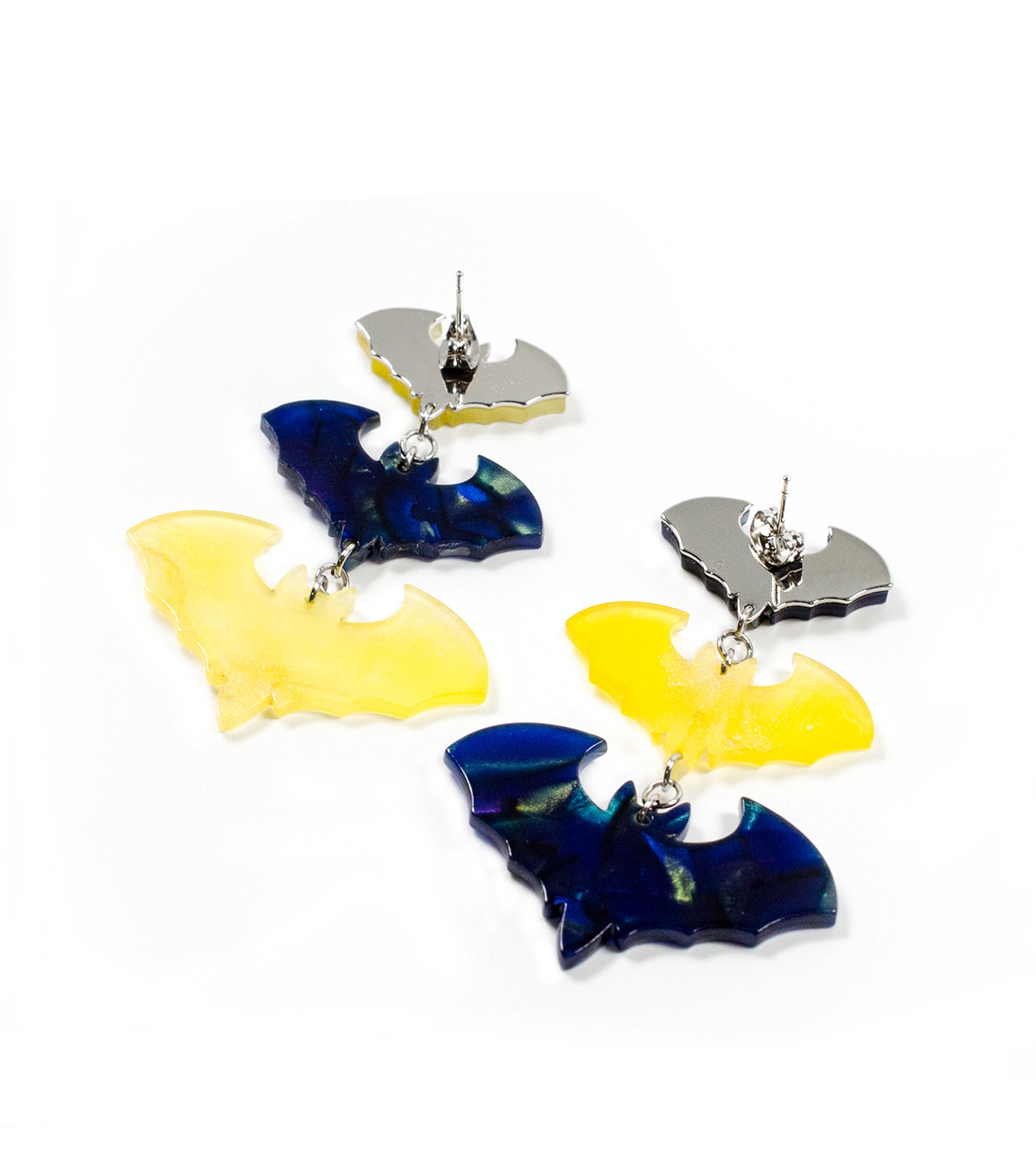 Bats Earrings Acrylic Resin Halloween Statement Jewelry for Women