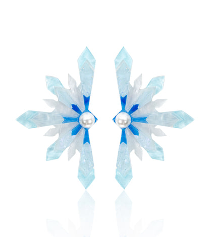 Snowflake Earrings Christmas Statement Jewelry for Women