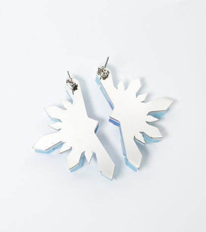 Snowflake Earrings Christmas Statement Jewelry for Women