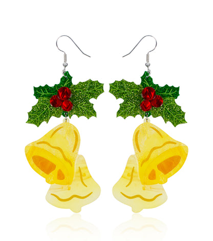 Jingle Bell Earrings Christmas Statement Jewelry for Women