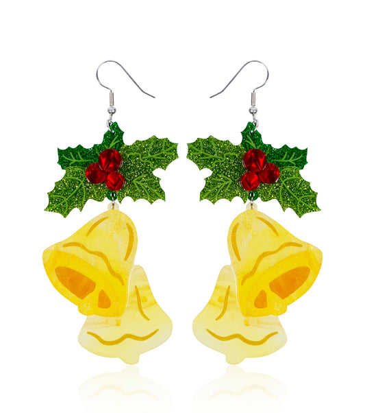 Jingle Bell Earrings Christmas Statement Jewelry for Women