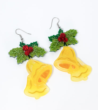 Jingle Bell Earrings Christmas Statement Jewelry for Women