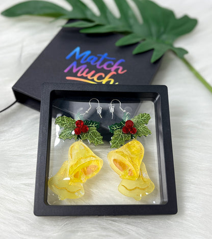 Jingle Bell Earrings Christmas Statement Jewelry for Women