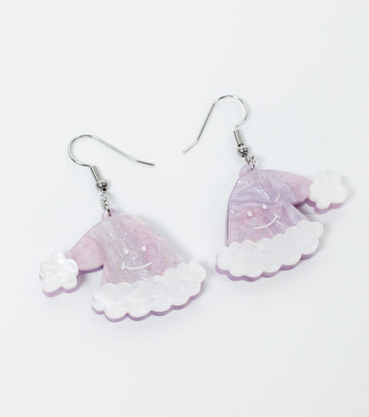 Santa Hat Earrings Christmas Statement Jewelry for Women