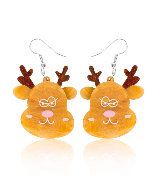 Reindeer Earrings Christmas Statement Jewelry for Women