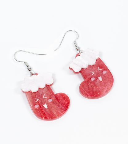 Christmas Sock Earrings Christmas Statement Jewelry for Women