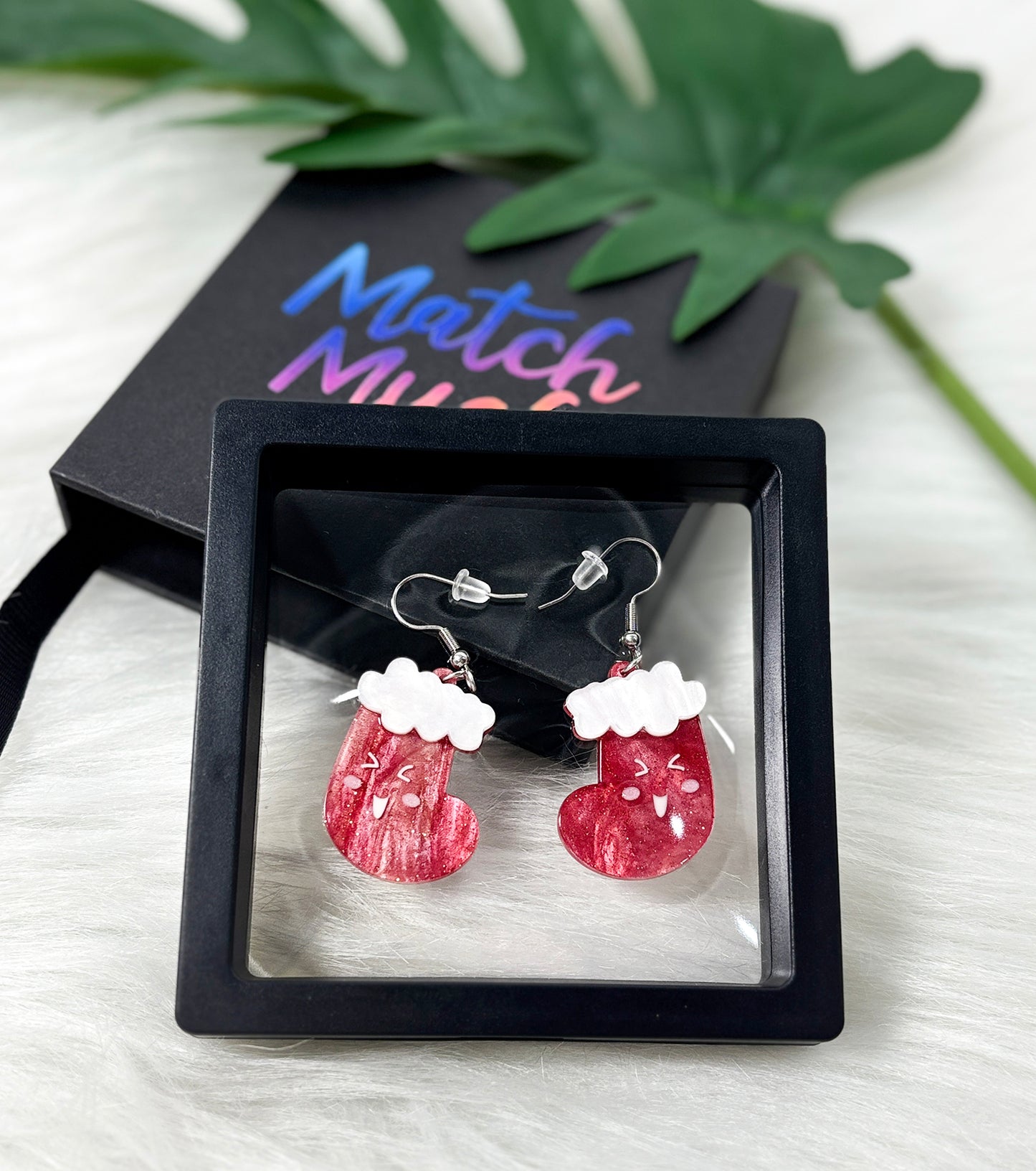Christmas Sock Earrings Christmas Statement Jewelry for Women