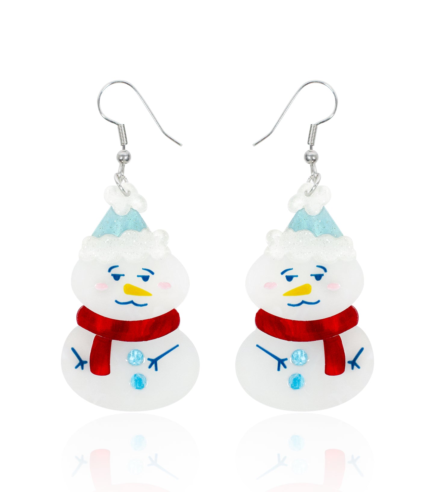 Snowman Earrings Christmas Statement Jewelry for Women
