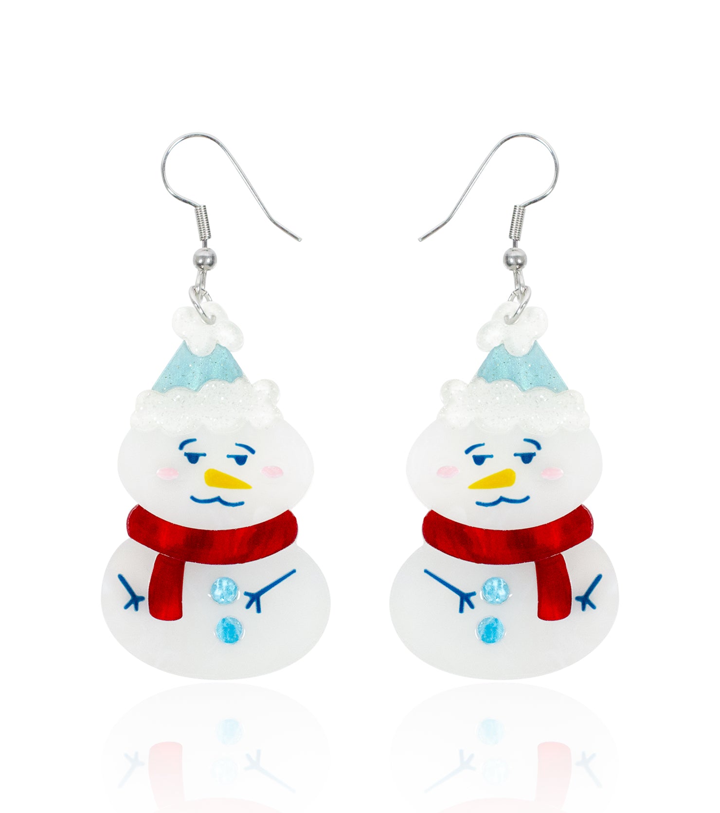 Snowman Earrings Christmas Statement Jewelry for Women