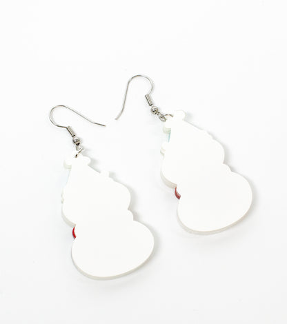 Snowman Earrings Christmas Statement Jewelry for Women