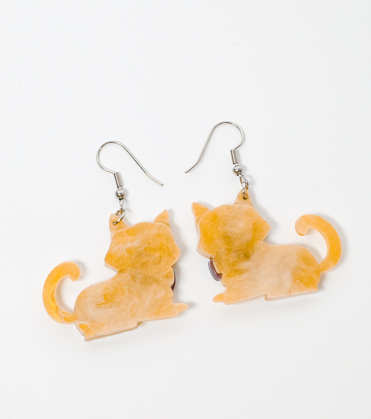 Orange Cat Earrings Christmas Statement Jewelry for Women