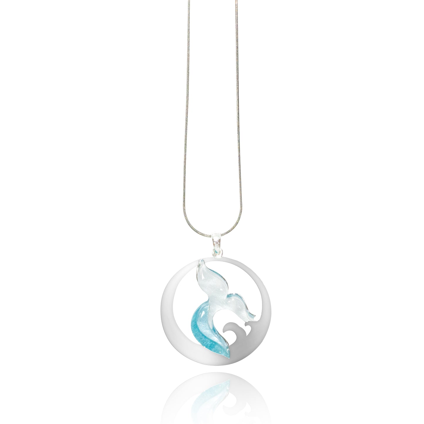 Whale Tail Necklace Ocean Acrylic Resin Statement Jewelry for Women