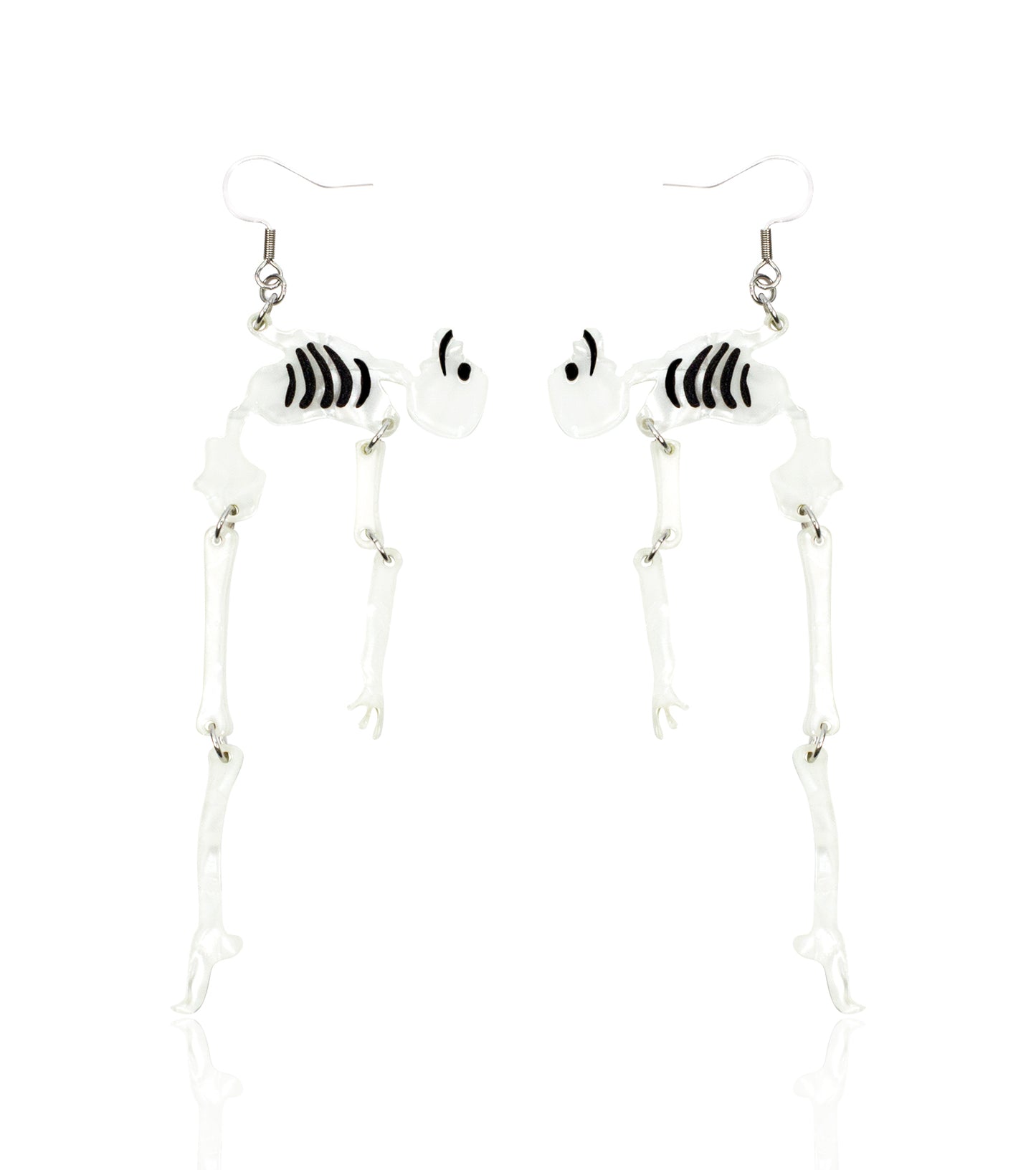 Skeleton Earrings Acrylic Resin Halloween Statement Jewelry for Women