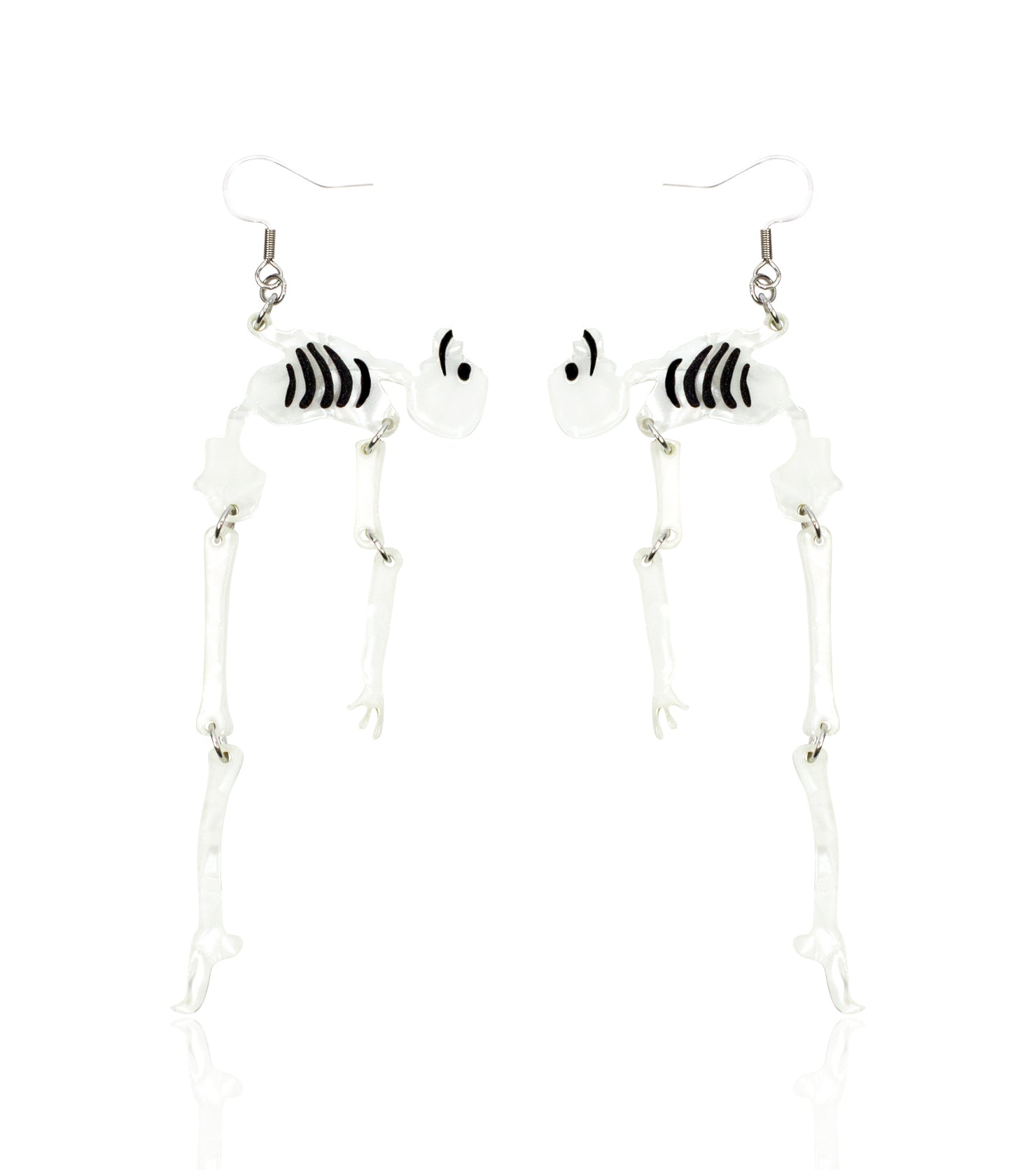 Skeleton Earrings Acrylic Resin Halloween Statement Jewelry for Women