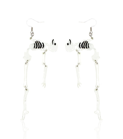 Skeleton Earrings Acrylic Resin Halloween Statement Jewelry for Women