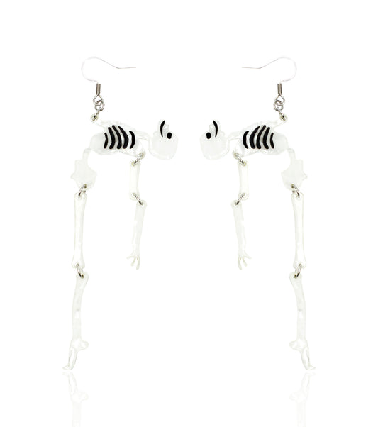 Skeleton Earrings Acrylic Resin Halloween Statement Jewelry for Women
