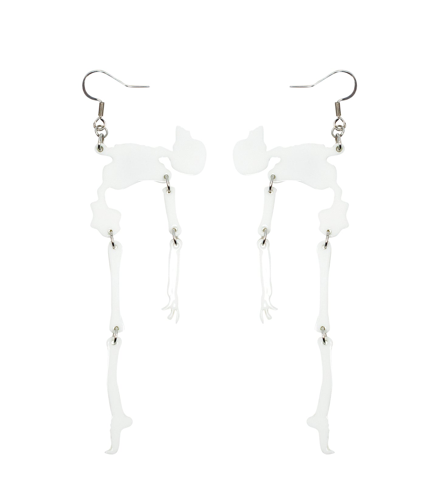 Skeleton Earrings Acrylic Resin Halloween Statement Jewelry for Women