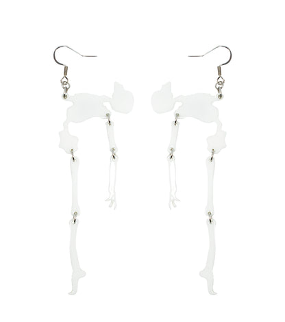 Skeleton Earrings Acrylic Resin Halloween Statement Jewelry for Women