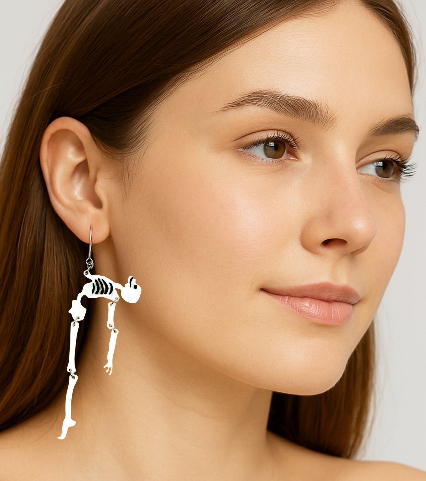 Skeleton Earrings Acrylic Resin Halloween Statement Jewelry for Women