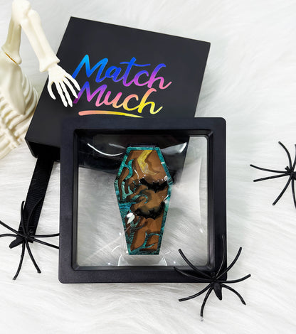 Bats Brooch Acrylic Resin Halloween Statement Jewelry for Women
