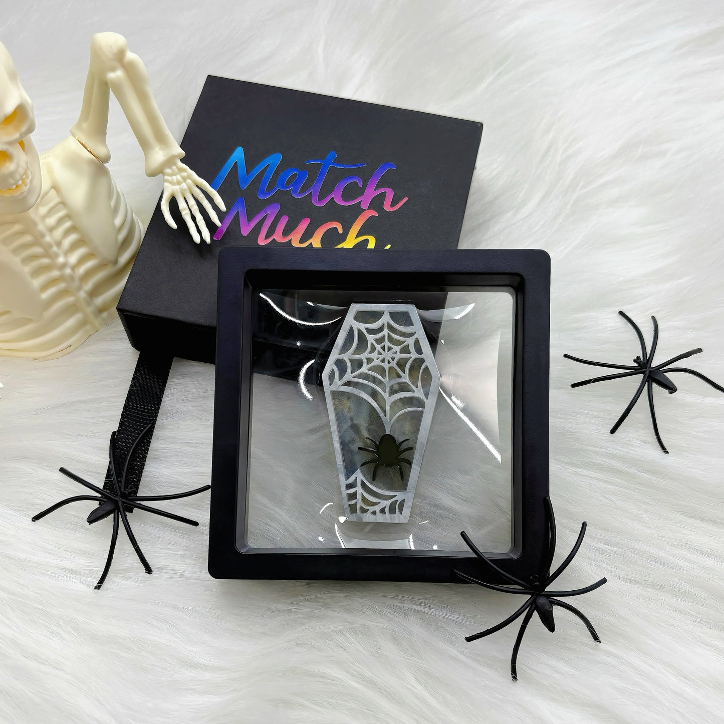 Spider Brooch Acrylic Resin Halloween Statement Jewelry for Women
