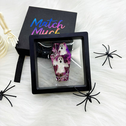 Ghost Brooch Acrylic Resin Halloween Statement Jewelry for Women