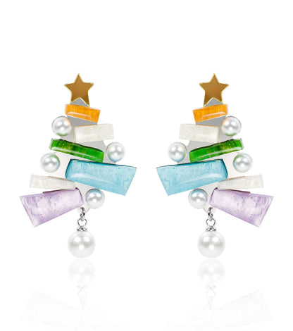 Christmas Tree Earrings Christmas Statement Jewelry for Women