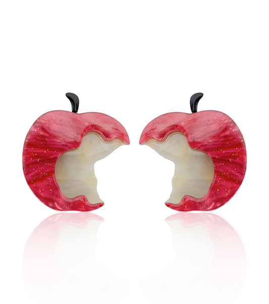 Red Apple Earrings Christmas Statement Jewelry for Women