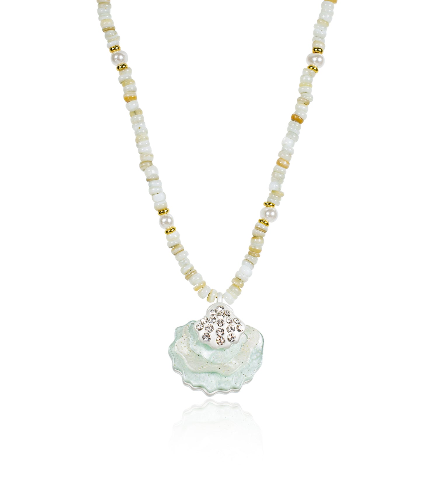 Shell Necklace Ocean Acrylic Resin Statement Jewelry for Women