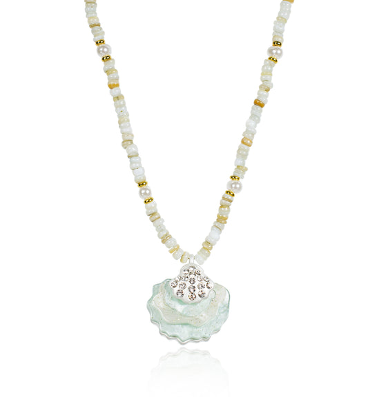 Shell Necklace Ocean Acrylic Resin Statement Jewelry for Women