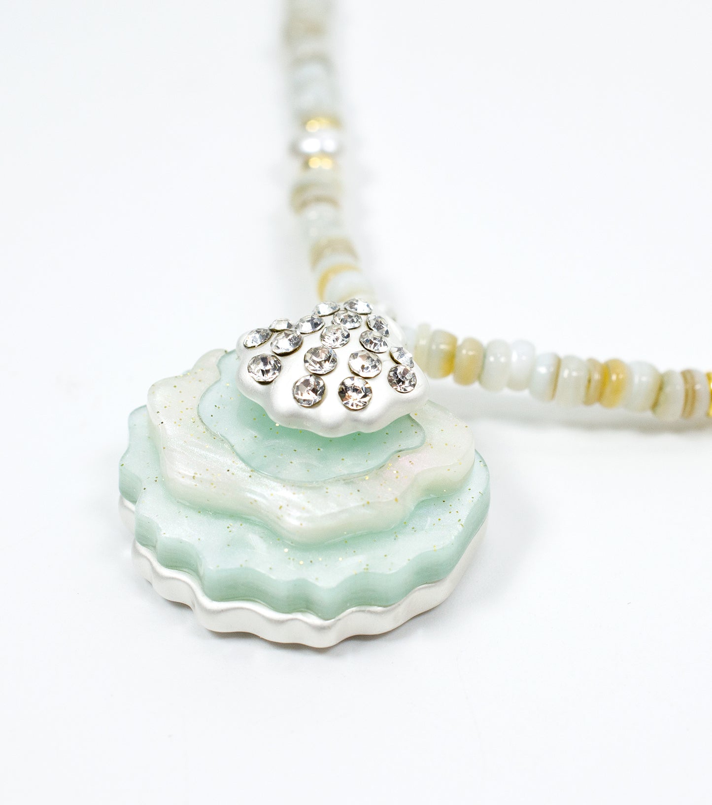 Shell Necklace Ocean Acrylic Resin Statement Jewelry for Women