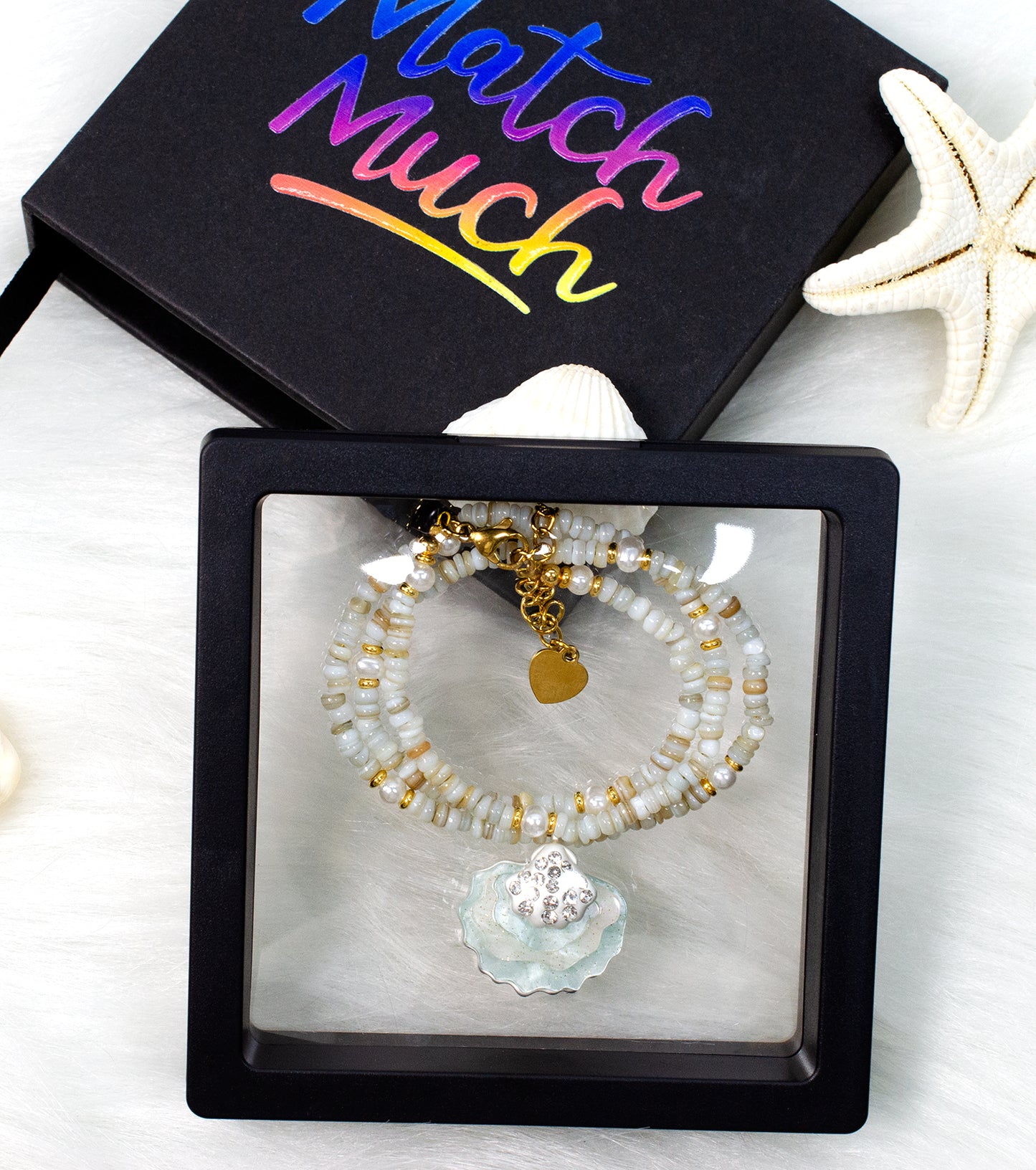 Shell Necklace Ocean Acrylic Resin Statement Jewelry for Women