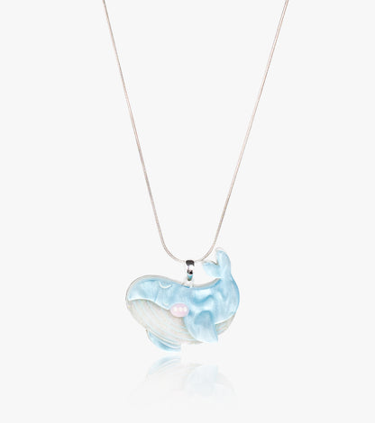 Whale Necklace Ocean Acrylic Resin Statement Jewelry for Women
